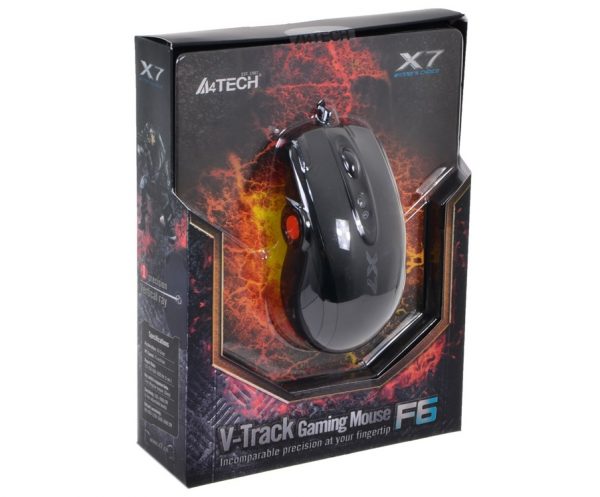 Мышь A4Tech F6 черная USB V-Track - купить в интернет-магазине Анклав