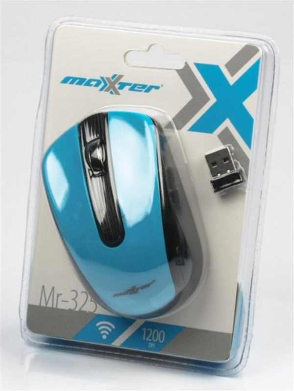 Мышь беспроводная Maxxter Mr-325-B Blue USB - купить в интернет-магазине Анклав