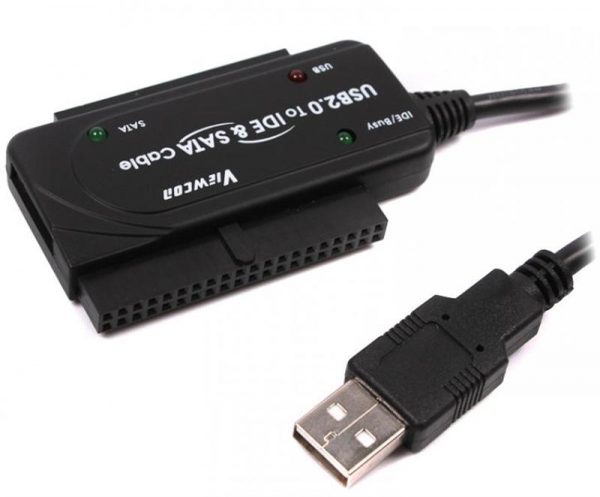 Адаптер Viewcon VE158 USB- IDE/SATA, с блоком питания - купить в интернет-магазине Анклав