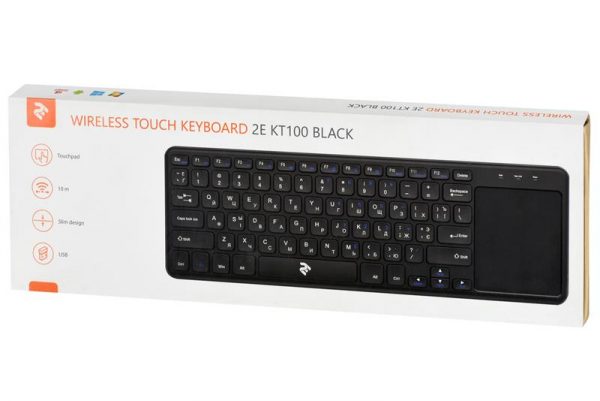 Клавиатура 2E KT100 WL (2E-KT100WB) Black - купить в интернет-магазине Анклав