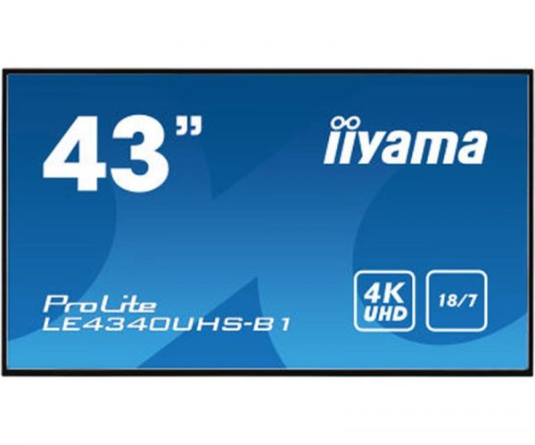 Iiyama 42.5" LE4340UHS-B1 AMVA3 Black - купить в интернет-магазине Анклав
