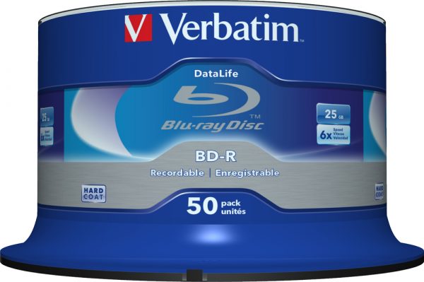 Диски BD-R SL Verbatim (43838) 25GB 6x Datalife, 50шт Spindle - купить в интернет-магазине Анклав
