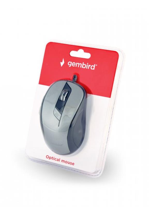 Мишка Gembird MUS-6B-01-BG Black/Grey USB - купить в интернет-магазине Анклав