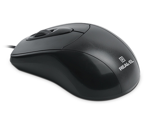 Мишка REAL-EL RM-207 Black USB - купить в интернет-магазине Анклав