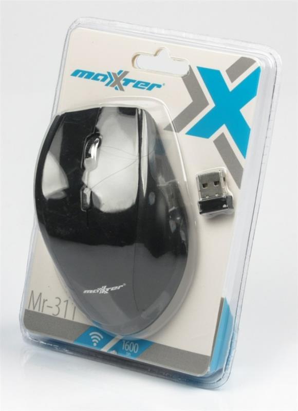 Мишка бездротова Maxxter Mr-311 Black USB - купить в интернет-магазине Анклав