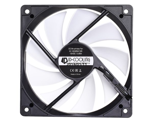 Вентилятор ID-Cooling FL-12025, 120 x 120 x 25мм, 3-pin, черный с белым - купить в интернет-магазине Анклав