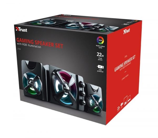 Акустична система Trust 2.1 Ziva RGB Black (23644) - купить в интернет-магазине Анклав