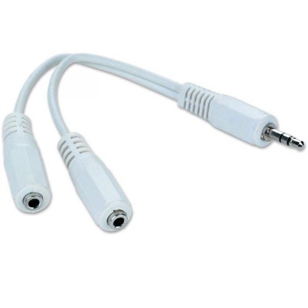 Аудіо-кабель Cablexpert  (CCA-415W) 3.5 mm-2х3.5 mm 0.1 м, стерео, White - купить в интернет-магазине Анклав