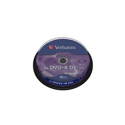 Диски DVD+R Verbatim 8x 8,5GB Cake Box 10 шт Dual Layer (43666) - купить в интернет-магазине Анклав