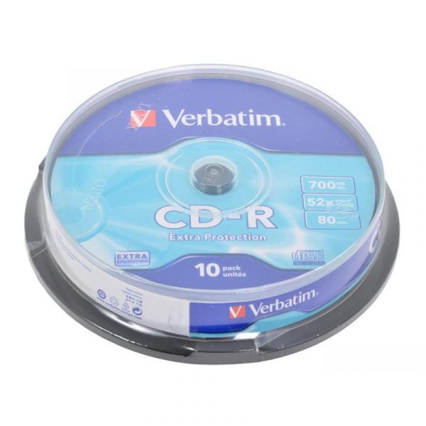 Диски CD-R Verbatim (43437) 700MB 52x Cake, 10шт Extra - купить в интернет-магазине Анклав