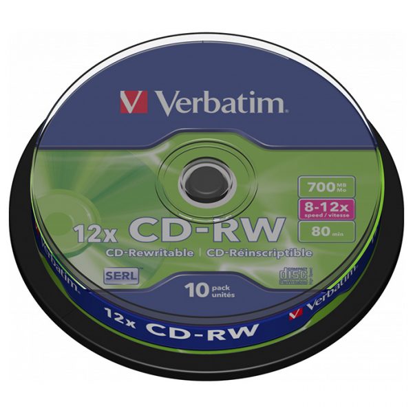 CD-RW Verbatim (43480) 700MB 12x Cake, 10шт - купить в интернет-магазине Анклав