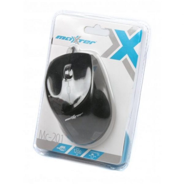 Мышь Maxxter Mc-201 черная USB - купить в интернет-магазине Анклав