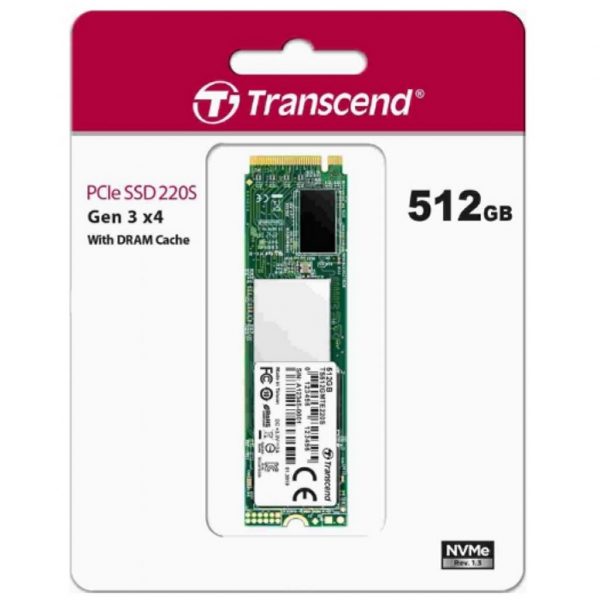 SSD  512GB Transcend 220S M.2 2280 PCIe 3.0 x4 3D TLC (TS512GMTE220S) - купить в интернет-магазине Анклав