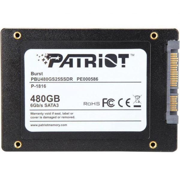 Накопитель SSD  480GB Patriot Burst 2.5" SATAIII 3D TLC (PBU480GS25SSDR) - купить в интернет-магазине Анклав