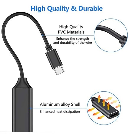 Адаптер Dynamode Type-C to HDMI Black підтримка 4K - купить в интернет-магазине Анклав