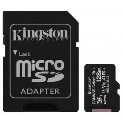 Карта пам’яті 128Gb MicroSDXC Kingston class 10 A1 Canvas Select Plus (SDCS2/128GB) - купить в интернет-магазине Анклав