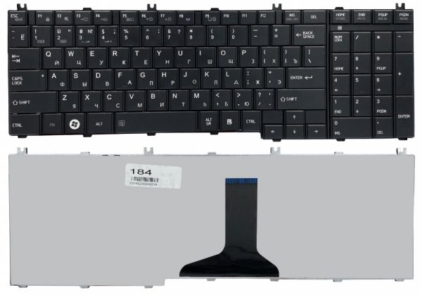 Клавіатура до ноутбуку Toshiba C650, C655, C660, C665, L650, L655... (9Z.N4WSV.00R) - купить в интернет-магазине Анклав