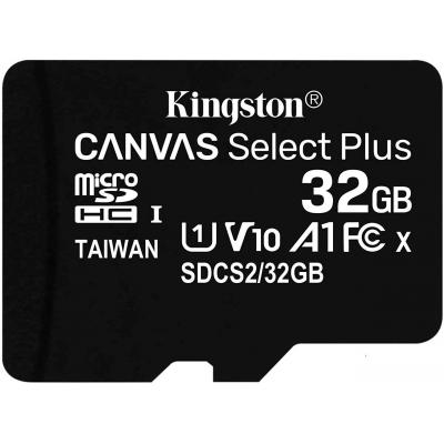 Карта пам’яті 32GB MicroSDHC UHS-I Class 10 Kingston Canvas Select Plus (SDCS2/32GBSP) - купить в интернет-магазине Анклав