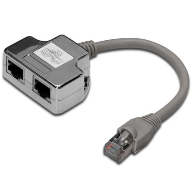Розгалуджувач для мережевого кабелю Digitus STP, cat.5e, 1x2RJ-45 (DN-93904) - купить в интернет-магазине Анклав